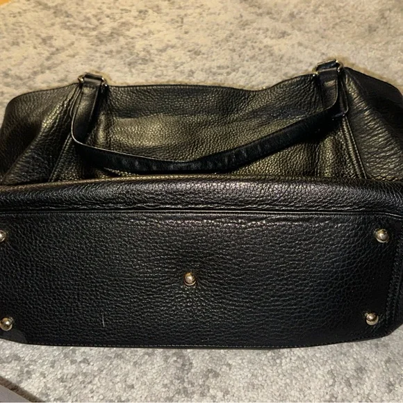 Black Leather Tote Bag - Picture 4 of 5
